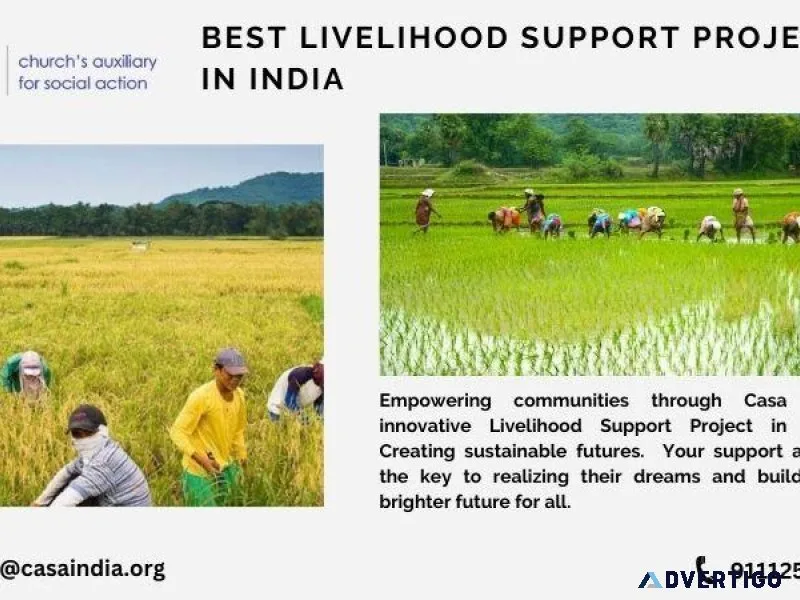 Best Livelihood Support Project in India  Casa India