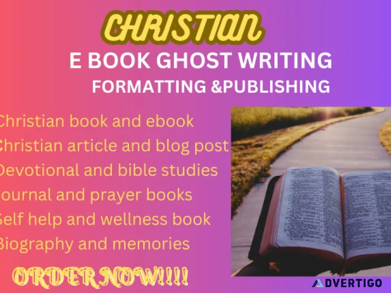 I will ghostwrite your ebook christian books nonfiction