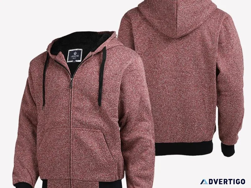 Cozy Up in Style LEEHANTON Men s Fleece Zip-Up Hoodies