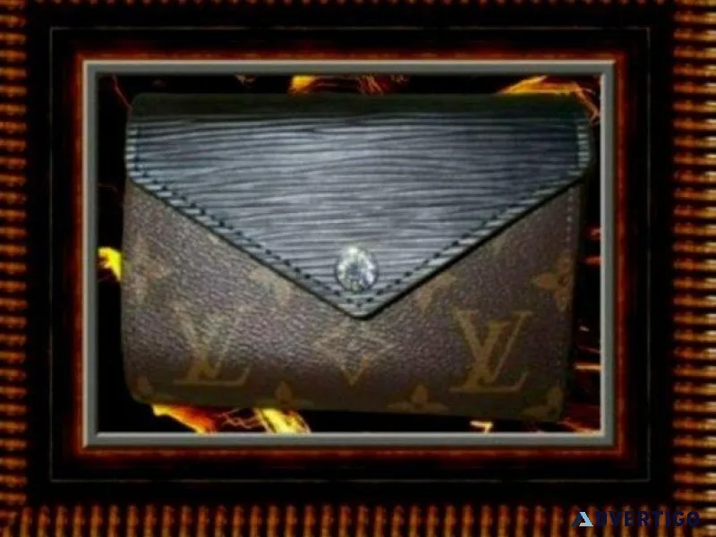 Black and Brown Leather Mini Wallet For Women