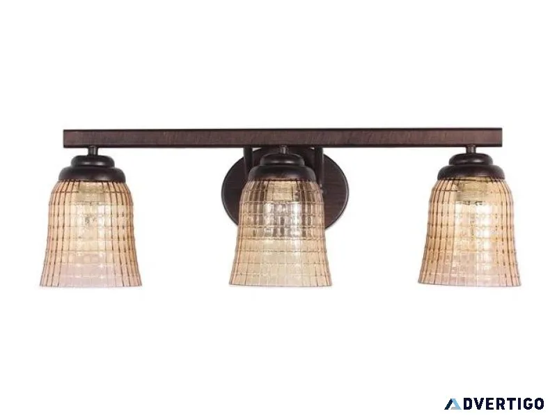 Vintage Glass Bathroom Wall Light