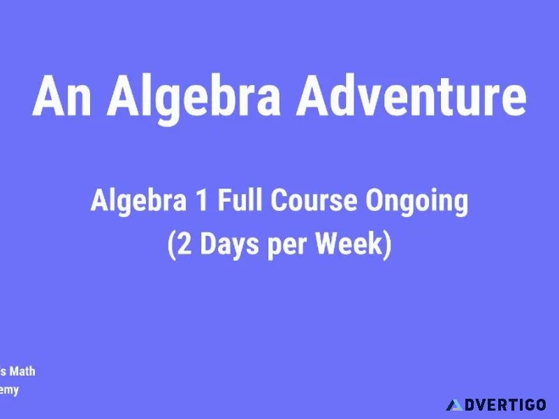 Algebra 1 Full Course Ongoing (2 Days per Week)
