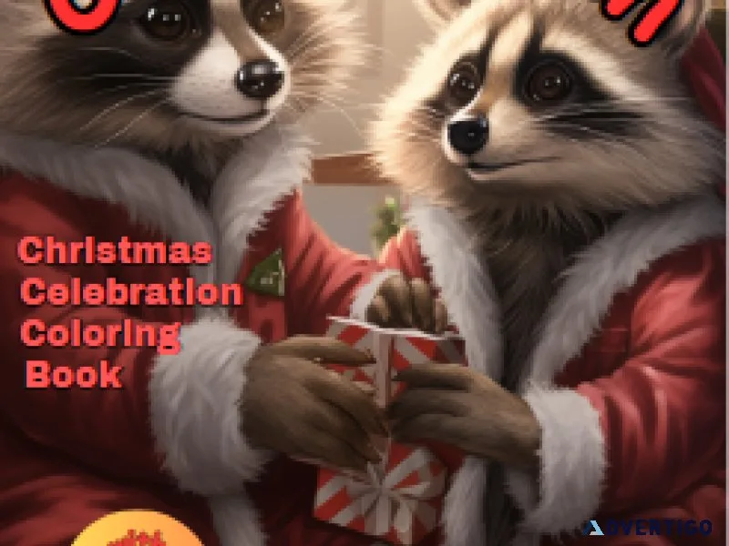 Cali Rakcoon Christmas Celebration Coloring Book