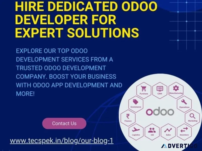 Hire dedicated odoo developer for expert solutions