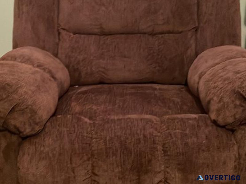 Brand new recliner chair with tags and everything on it.