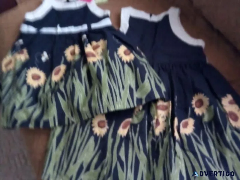 NEW 12-18 Month Girl s Navy Sunflower Dress