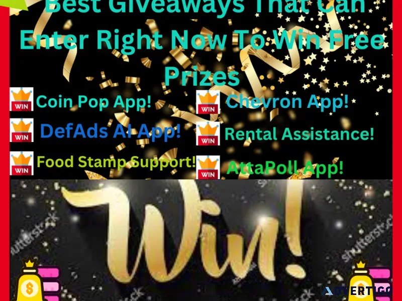 Best Giveaways That Can Enter Right Now To Win Free Prizes.