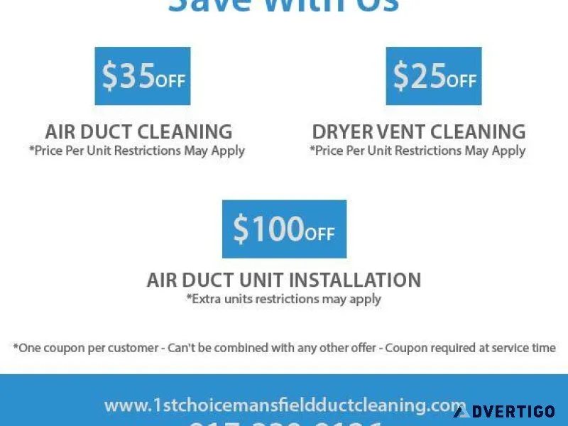 1st Choice Mansfield Duct Cleaning