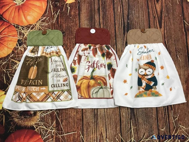 Handmade Fall Kitchen Towels 6