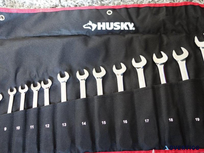 New Husky Master Metric Flex Head Ratcheting Wrench Set