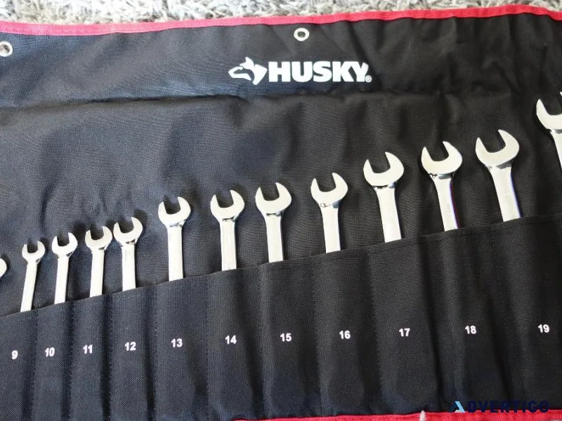New Husky Master Metric Flex Head Ratcheting Wrench Set