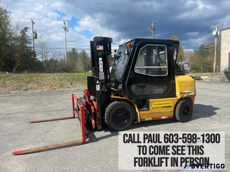 2008 KOMATSU FG402T-8 FORKLIFT with Enclosed Cab