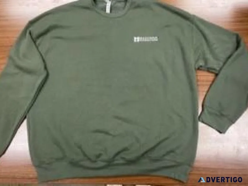 Army Green Madonna Rehabilitation Hospitals Crew Neck