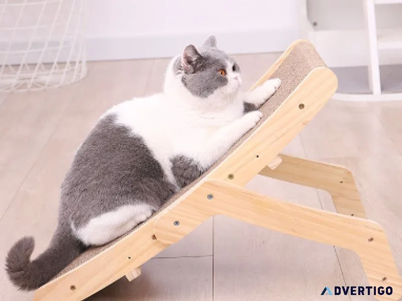 Wooden Cat Scratch Bed