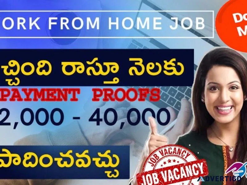 Simple Typing Work From Home  Part Time Home Based Computer Job