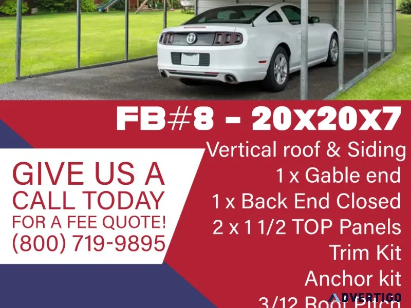 FB8 - 20x20x7 Carport