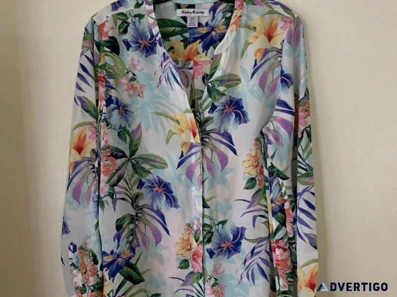 Blouse Tommy Bahama Floral Blouse Size SP