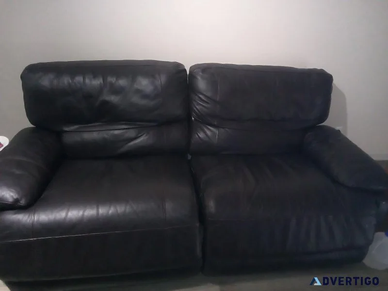Leather Electric Recliner Couch