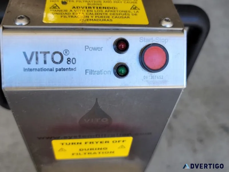Vito Fryfilter VITO 80 Portable 70 lb. Fryer Oil Filter System