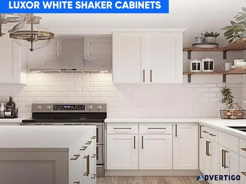 Elevate Your Space with Luxor White Shaker Cabinets