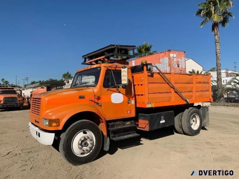 2000 INTERNATIONAL 4900 FLATBED DUMP TRUCK 91409236