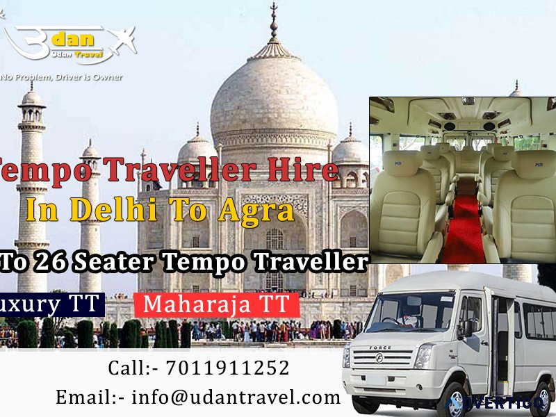 Tempo traveller hire in delhi to agra