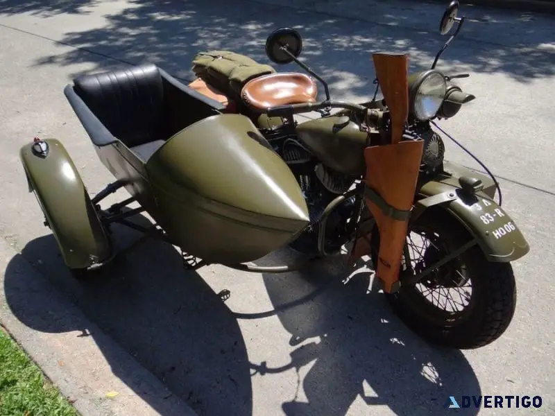 For Sale 1942 Harley Davidson WLA with sidecar