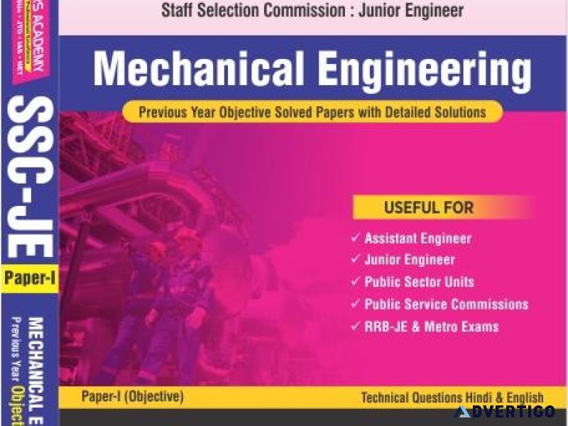 Get the best Book for SSC JE Mechanical