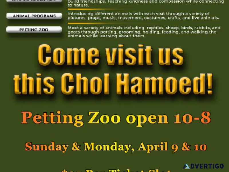 Petting Zoo Therapeutic and Educational programs