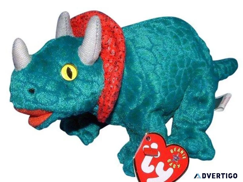 Ty Beanie Babies Hornsly the dinosaur MWMT