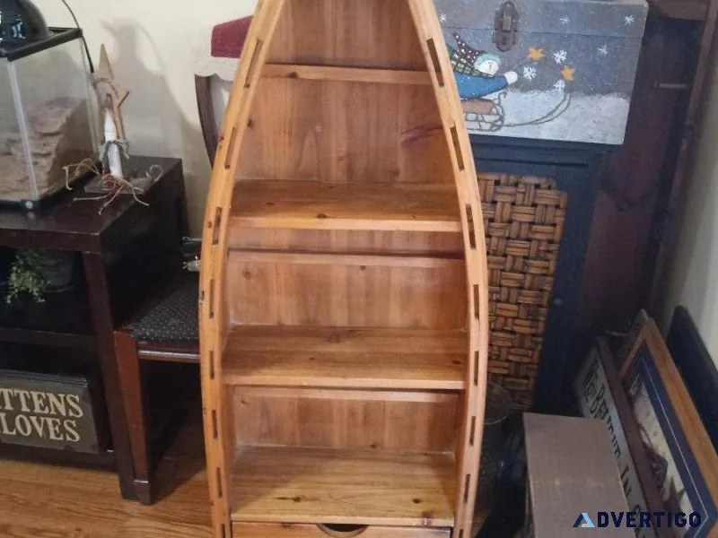 Wooden Canoe shelf