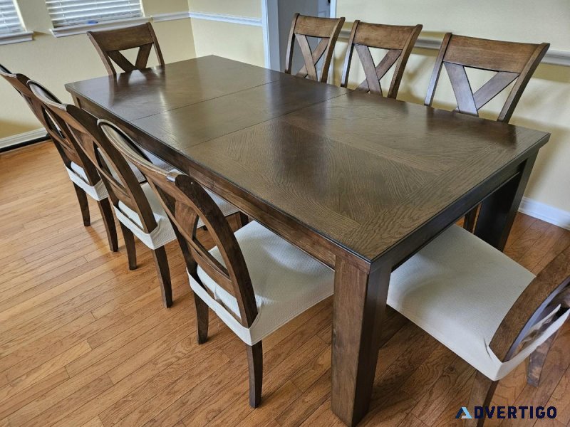 dining table and 8 chairs