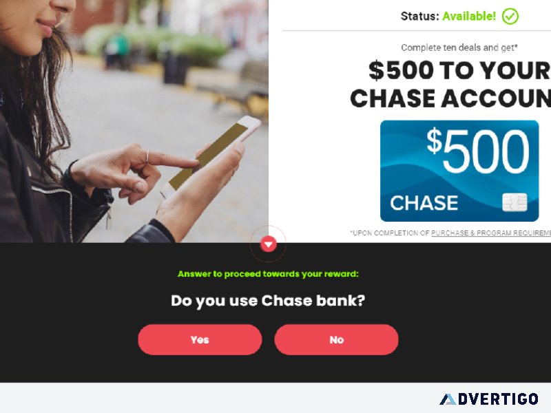 Get 500 for your Chase Account