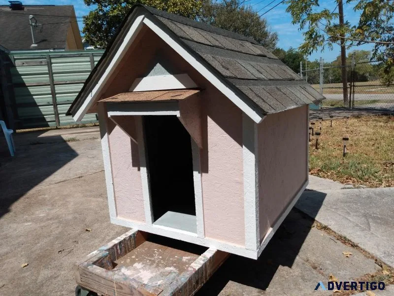 New dog houses.