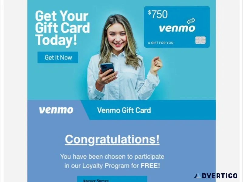 Your Chance to get 750 to Your Venmo Account