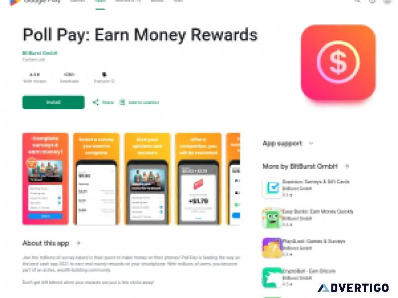 Poll Pay Earn money cash and gift cards w surveys