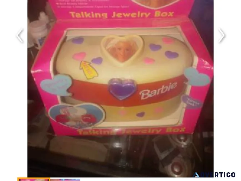 Barbie talking jewelry box and laptop computer