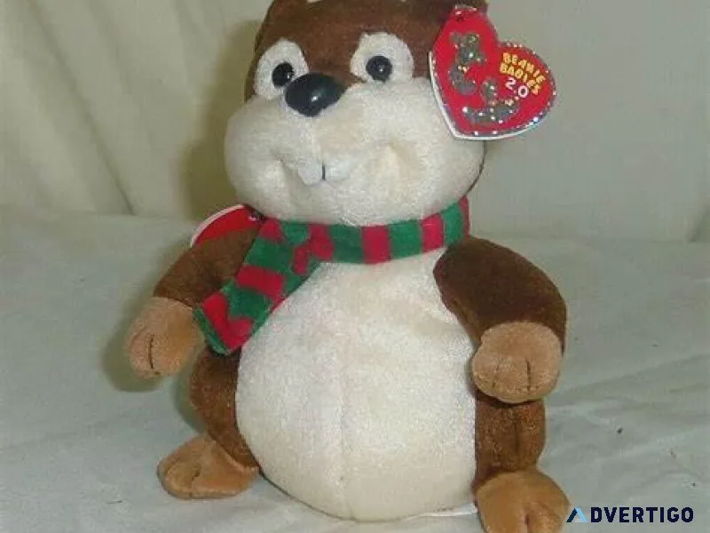 Ty Beanie Babies Yule the chipmunk MWMT