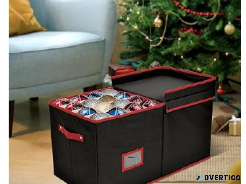 Holiday Cheer Premium Christmas Ornament Storage