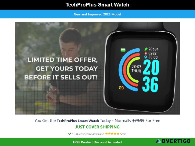 TechProPlus Smart Watch -FREE