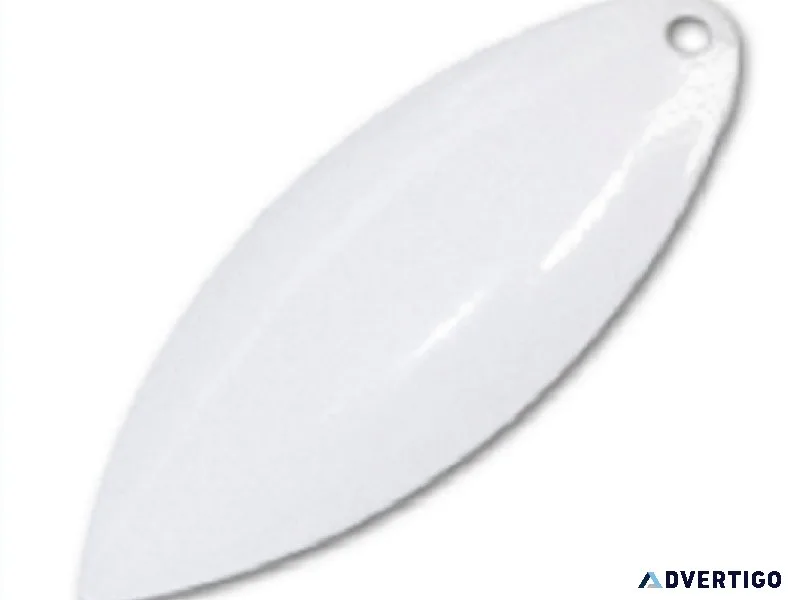 5 Pack Painted Willowleaf Spinner Bait Blades 5 White