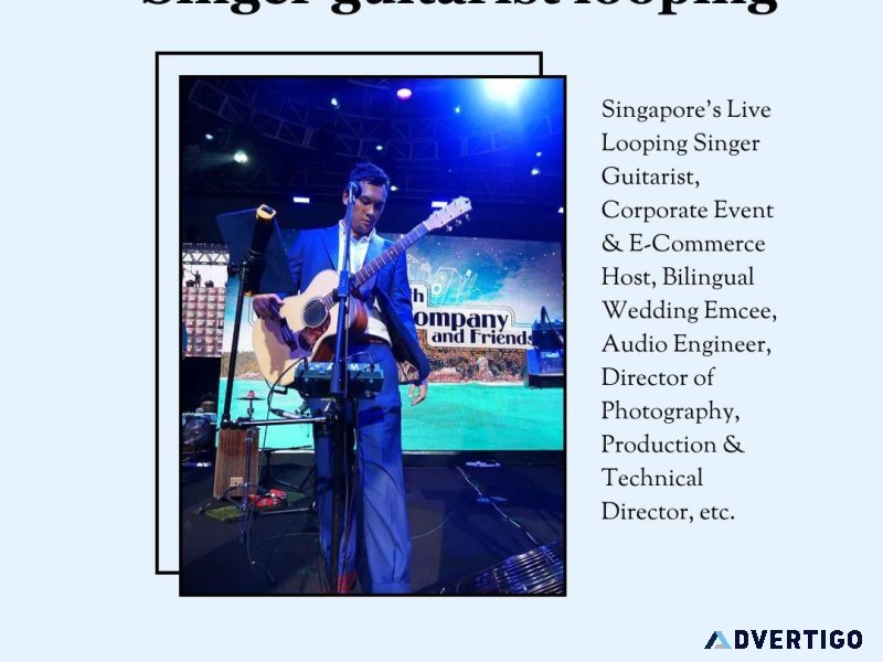 Singer guitarist looping