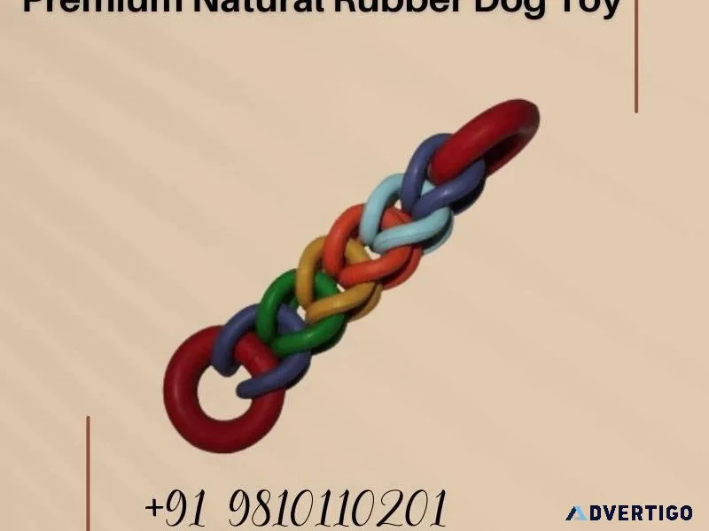 Premium Natural Rubber Dog Toy - Safe Durable and Fun