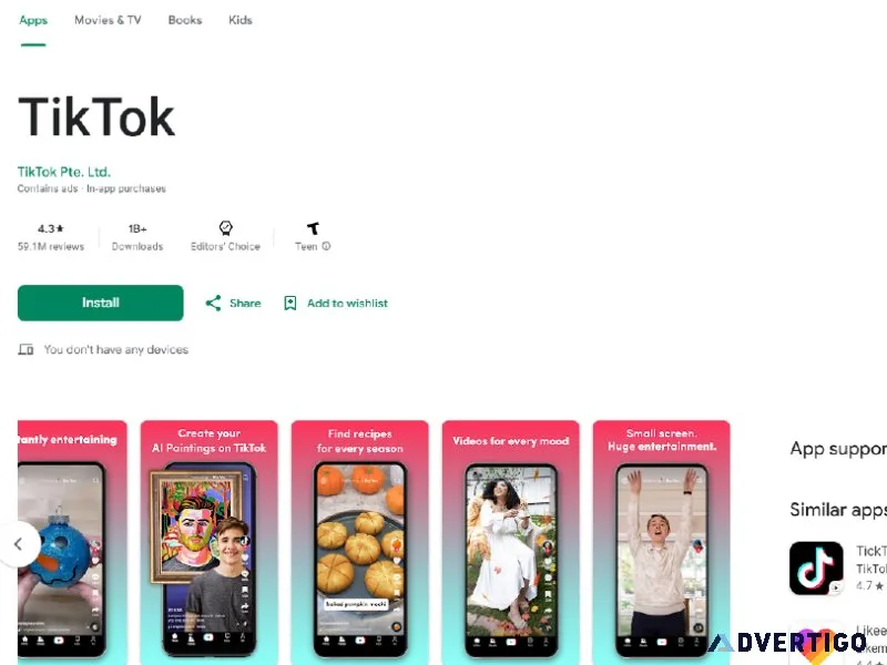 Free Install and Use the Tiktok App