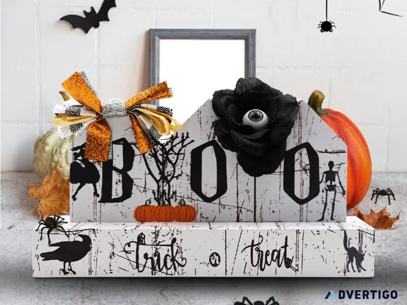 50% off Code halloween Wooden sign