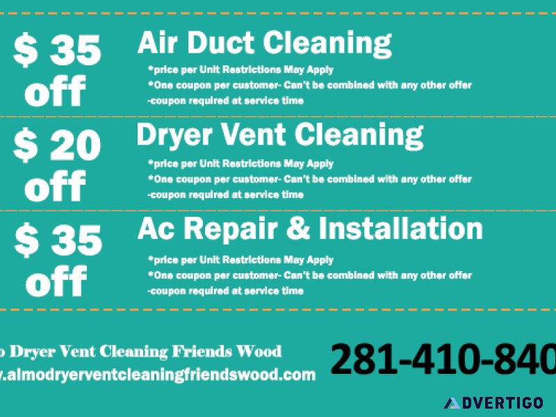 Almo Dryer Vent Cleaning Friendswood