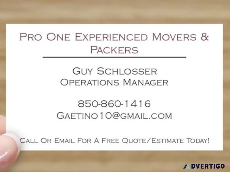 Pro One Experienced Movers and Packers