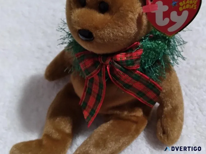 Ty Beanie Babies Hollydays the brown bear MWMT