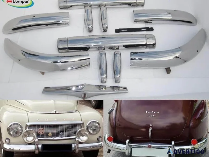 Volvo PV 444 bumper (1947-1958) by stainless steel