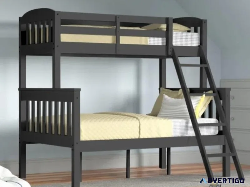 BUNKBED Twin over Full Gray Wood.